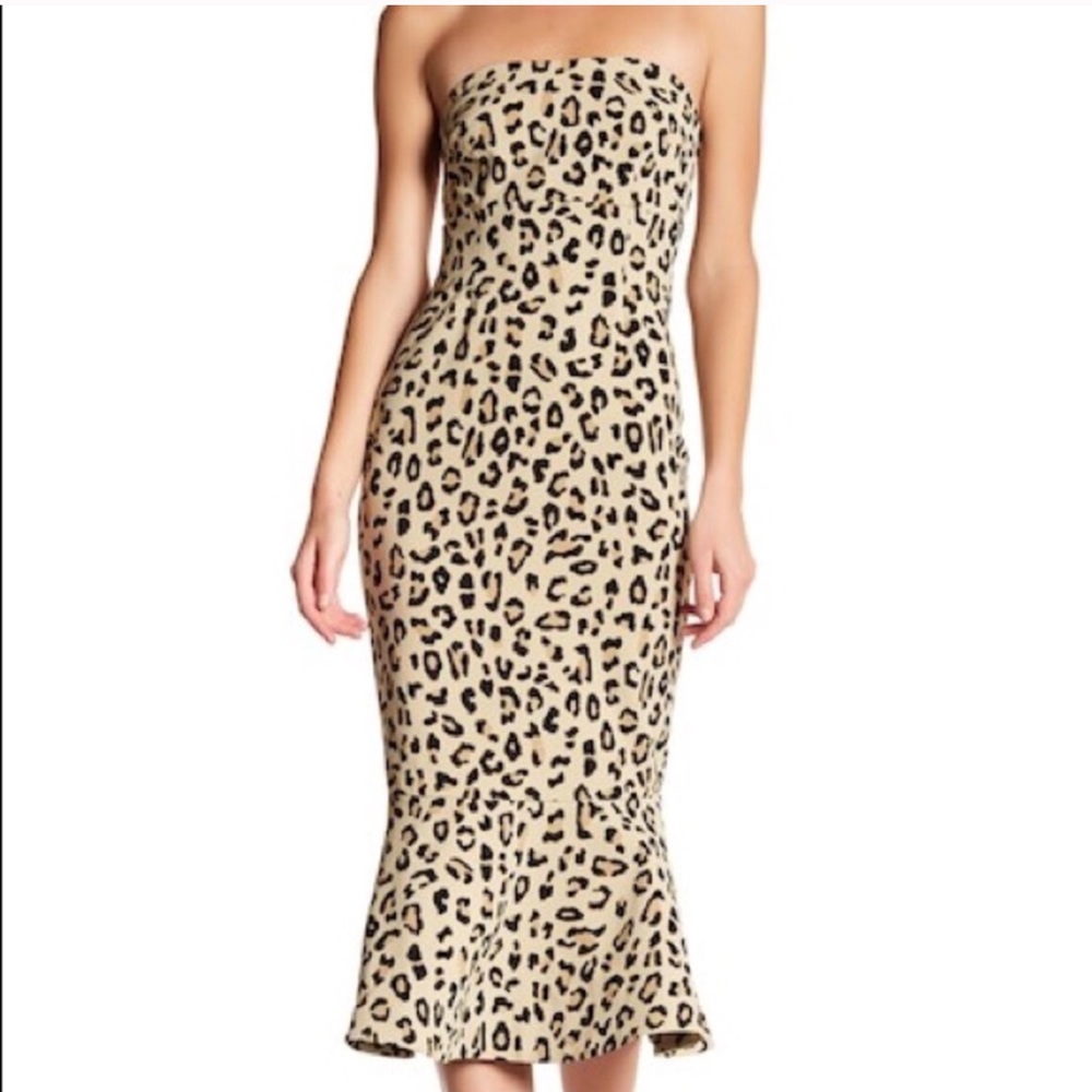 Cinq a Sept Leopard Cheetah Luna NWT dress